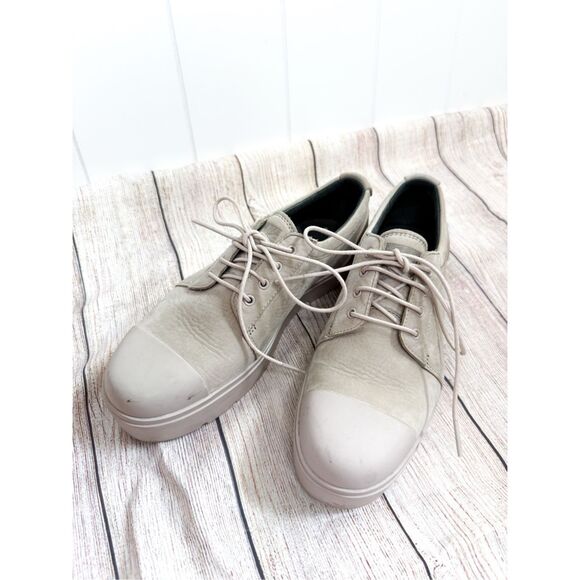 Camper Vintar Suede Platform Sneakers With Cap Toe Size 38 Natural Leather Cotto - Picture 1 of 8